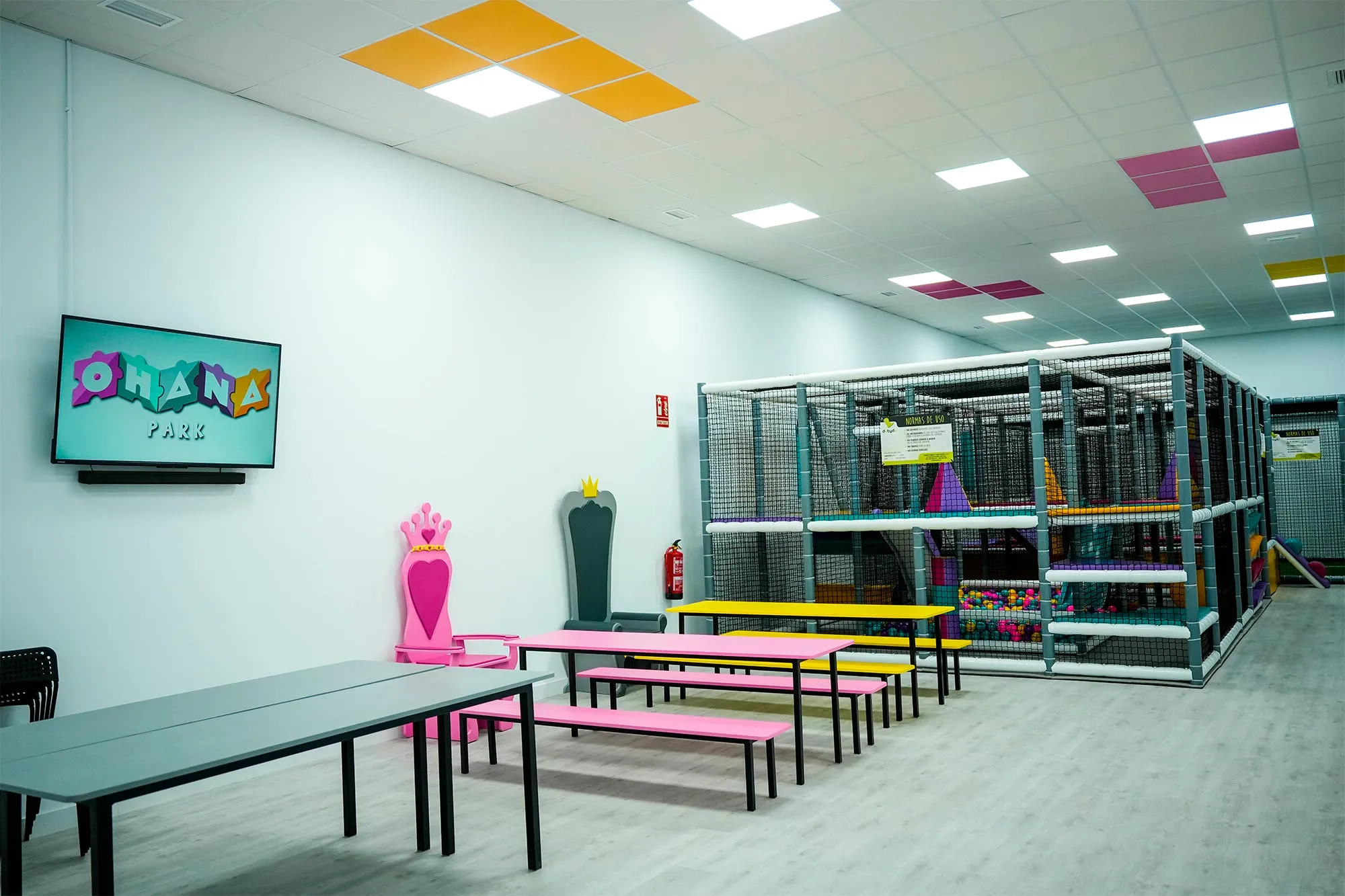 Sala Play, para celebrar todo tipo de eventos,cumpleaños infantiles en Ohana Park Jaén